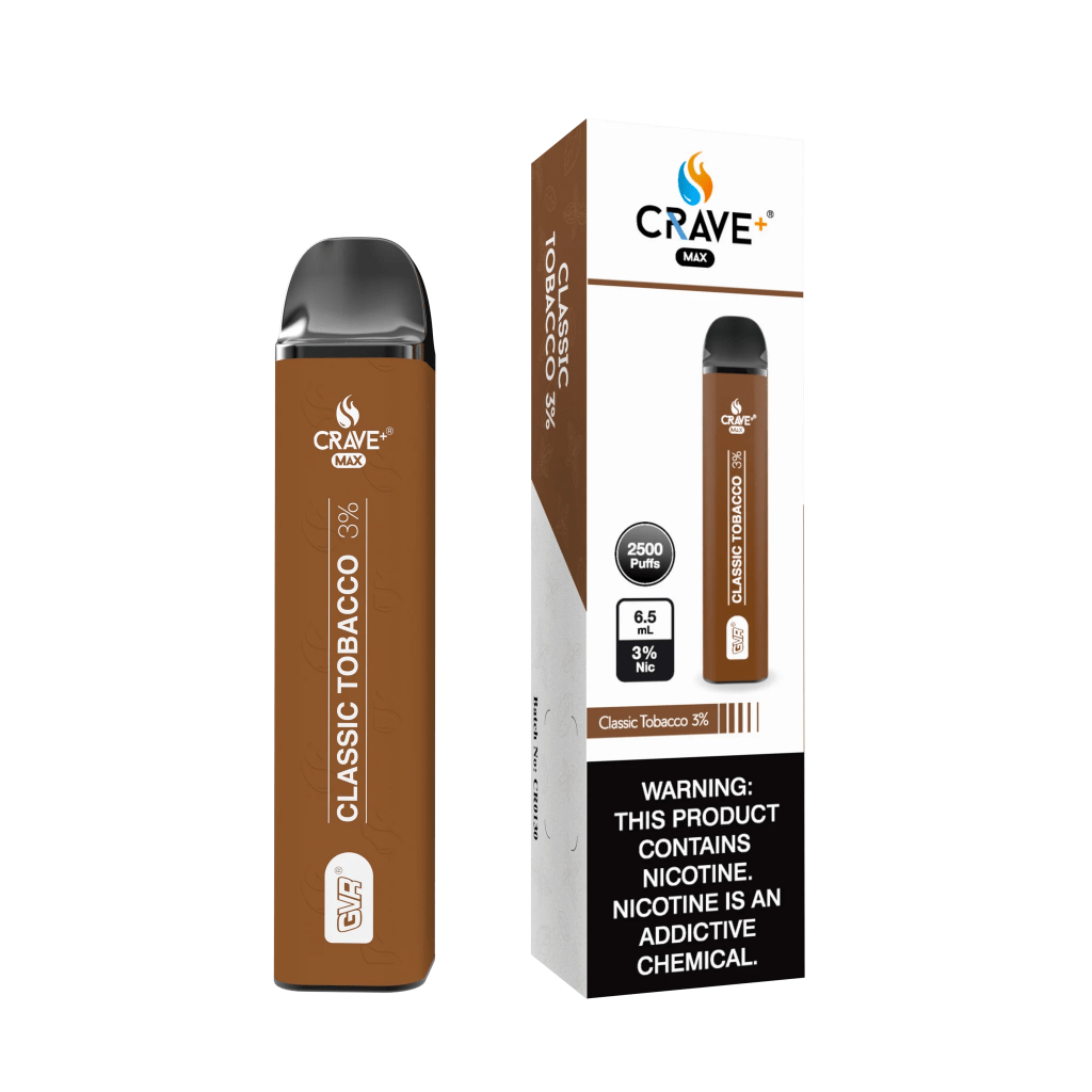 crave tobacco Classic 3% MAX Beast 4500 Disposable Vape Max Classic - CRAVE Max