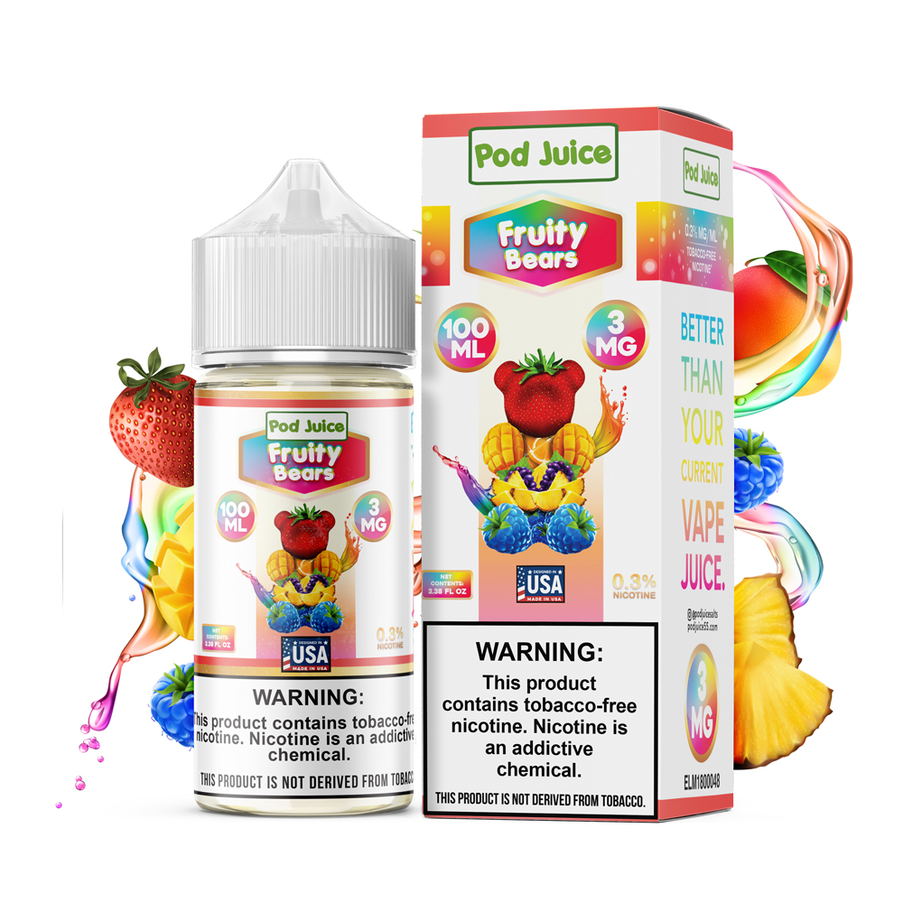 Pod Juice Freebase Nicotine - Fruity Bears Price Point NY Pod Juice Freebase Nicotine - Fruity Bears Price Point NY
