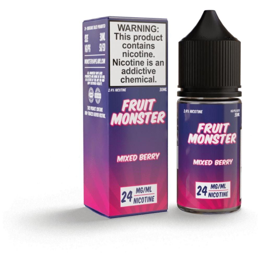 24mg Nicotine Vape Juice Mixed Berry By Fruit Monster - Salt Nicotine 24mg 24mg Nicotine Vape Juice Mixed Berry By Fruit Monster - Salt Nicotine 24mg