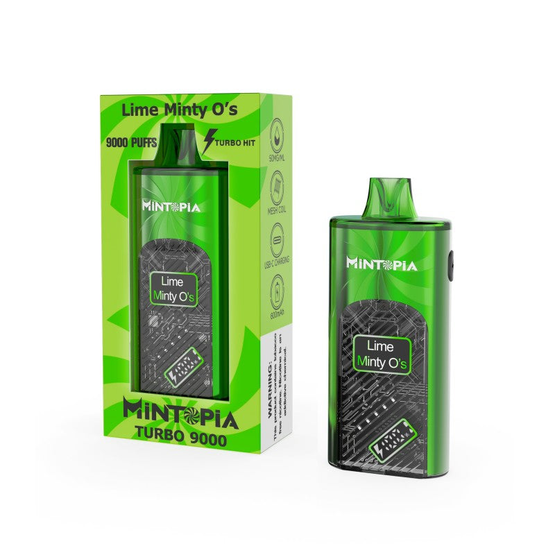 MiNTOPiA Turbo 9000 - Lime Minty O's | America's Favorite Vape