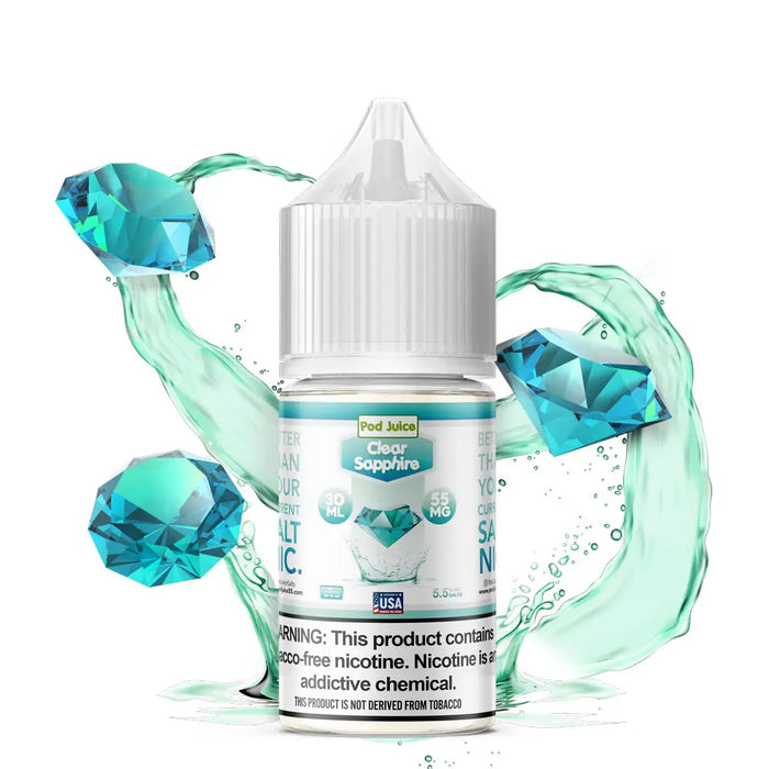 Pod Juice TFN Salt Nic - Clear Saphhire | 30ml - America's Vape Shop Price Point NY Pod Juice TFN Salt Nic - Clear Saphhire | 30ml - America's Vape Shop Price Point NY