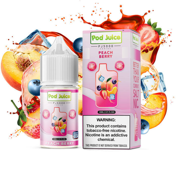 Pod Juice PJ5000 - Peach Berry | 30ml | America's No.1 Vape Shop Price Point NY Pod Juice PJ5000 - Peach Berry | 30ml | America's No.1 Vape Shop Price Point NY