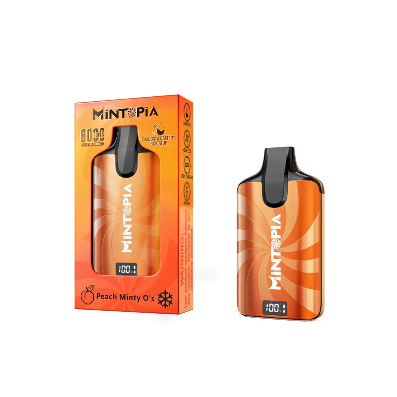 MiNTOPiA - Peach Minty O's | 6000 Puffs | America's Favorite Vape