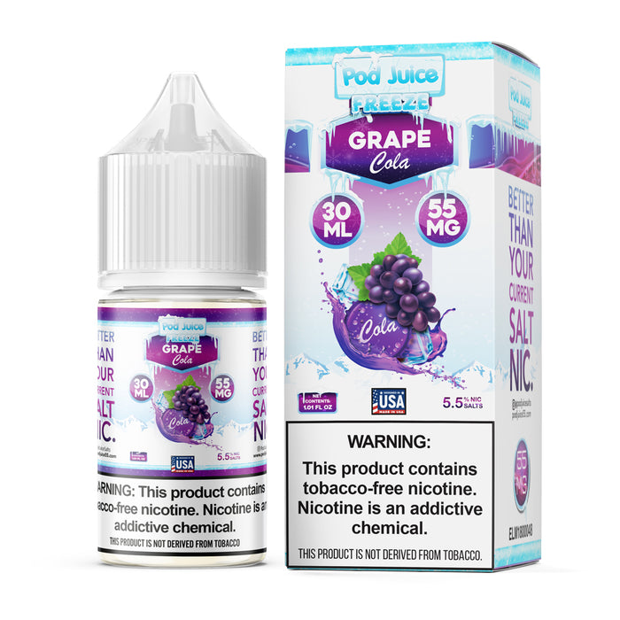 Pod Juice TFN Salt Nic - Grape Cola Freeze | 30ml - America's Vape Shop Price Point NY Pod Juice TFN Salt Nic - Grape Cola Freeze | 30ml - America's Vape Shop Price Point NY