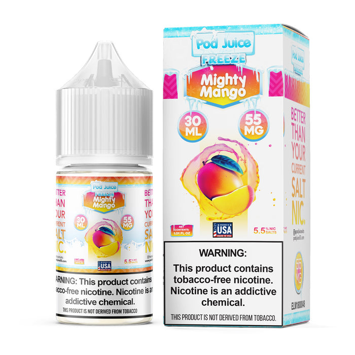 Pod Juice TFN Salt Nic - Mighty Mango Freeze | 30ml - America's Vape Shop Price Point NY Pod Juice TFN Salt Nic - Mighty Mango Freeze | 30ml - America's Vape Shop Price Point NY