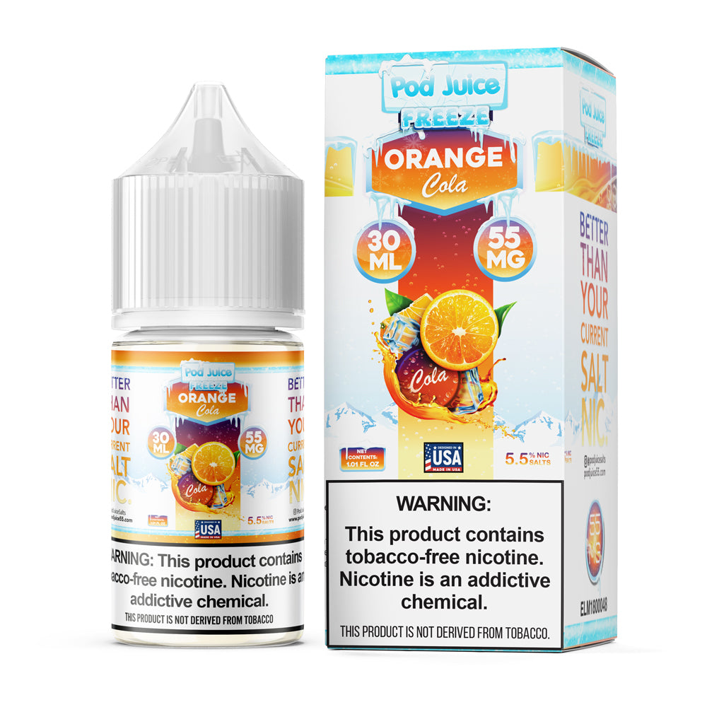 Pod Juice TFN Salt Nic - Orange Cola Freeze | 30ml - America's Vape Shop Price Point NY Pod Juice TFN Salt Nic - Orange Cola Freeze | 30ml - America's Vape Shop Price Point NY