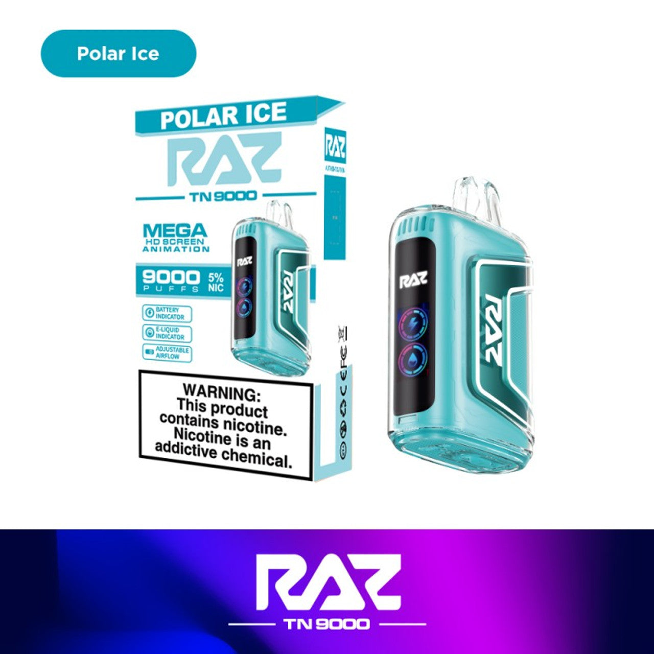 RAZ TN9000 - Polar Ice | America's No.1 Online Vape Shop – Price