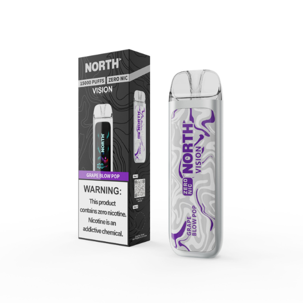 NORTH Vision 15k Zero Nicotine - Grape Blow Pop | America's No.1