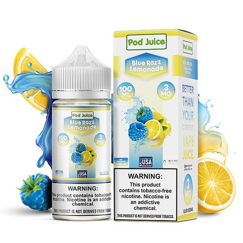 Pod Juice Freebase Nicotine - Blue Razz Lemonade Price Point NY Pod Juice Freebase Nicotine - Blue Razz Lemonade Price Point NY