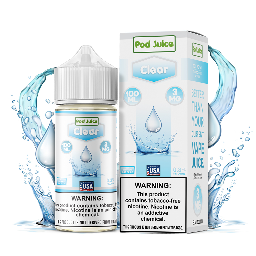 POD JUICE 100ML FREEBASE CLEAR | PRICE POINT NY