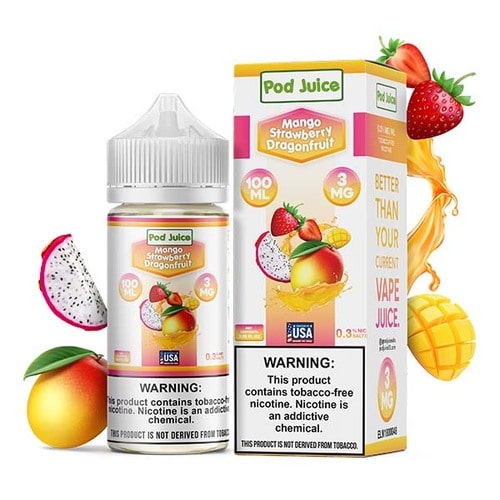 Pod Juice Freebase Nicotine - Mango Strawberry Dragonfruit Price Point NY Pod Juice Freebase Nicotine - Mango Strawberry Dragonfruit Price Point NY
