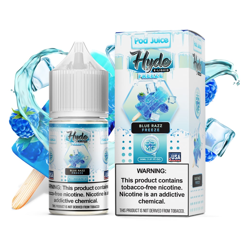 Pod Juice x Hyde TFN Salt Nic - Blue Razz Freeze | America's Vape Shop Price Point NY Pod Juice x Hyde TFN Salt Nic - Blue Razz Freeze | America's Vape Shop Price Point NY