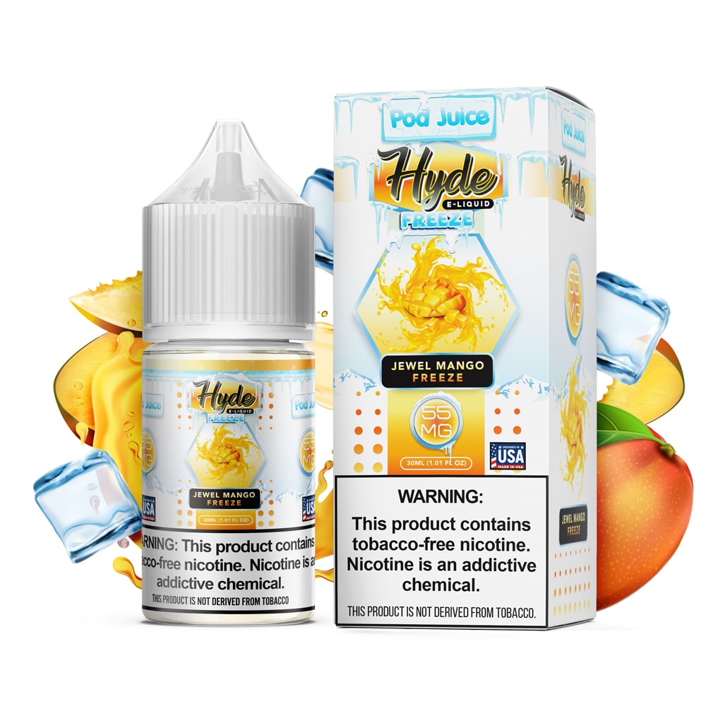 Pod Juice x Hyde TFN Salt Nic - Jewel Mango Freeze | America's Vape Shop Price Point NY Pod Juice x Hyde TFN Salt Nic - Jewel Mango Freeze | America's Vape Shop Price Point NY