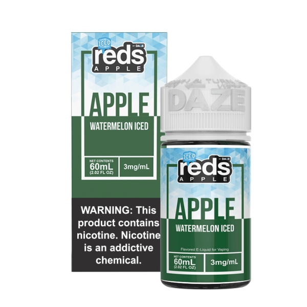 reds apple watermelon vape juice Reds Apple Free Base Nicotine - Apple Watermelon ICED