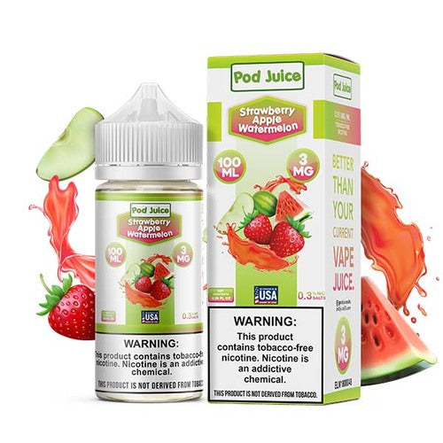 Pod Juice Freebase Nicotine - Strawberry Apple Watermelon Price Point NY Pod Juice Freebase Nicotine - Strawberry Apple Watermelon Price Point NY