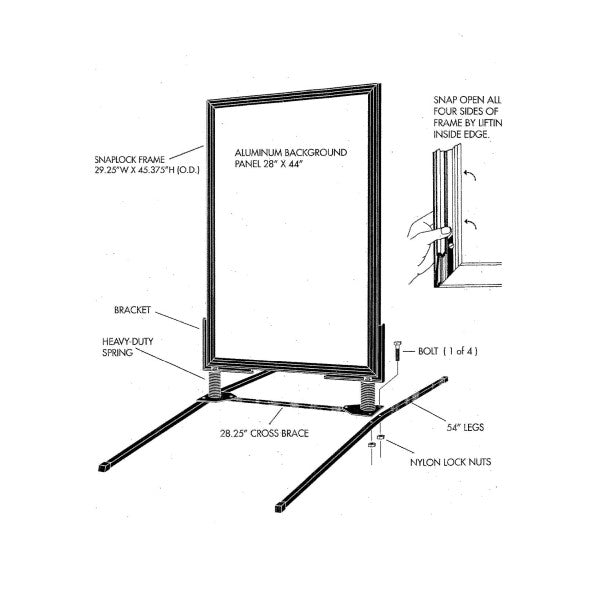 Promo4usa USA-55 Curb Sign, Insert Size 28" Width x 44