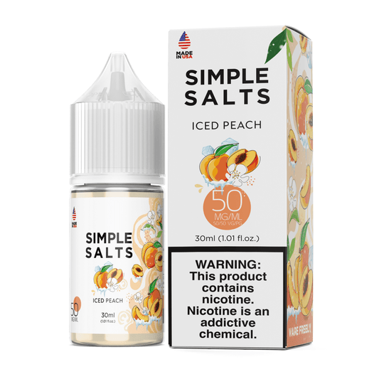 Simple Salts Nicotine Liquid - Iced Peach | 30mL