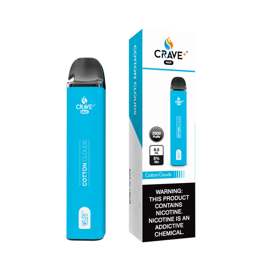CRAVE MAX COTTON CLOUDS 2500 PUFF DISPOSABLE | PRICE POINT NY