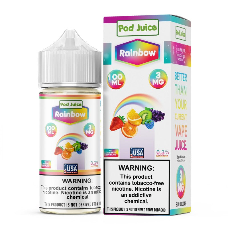 Pod Juice Freebase Nicotine - Rainbow