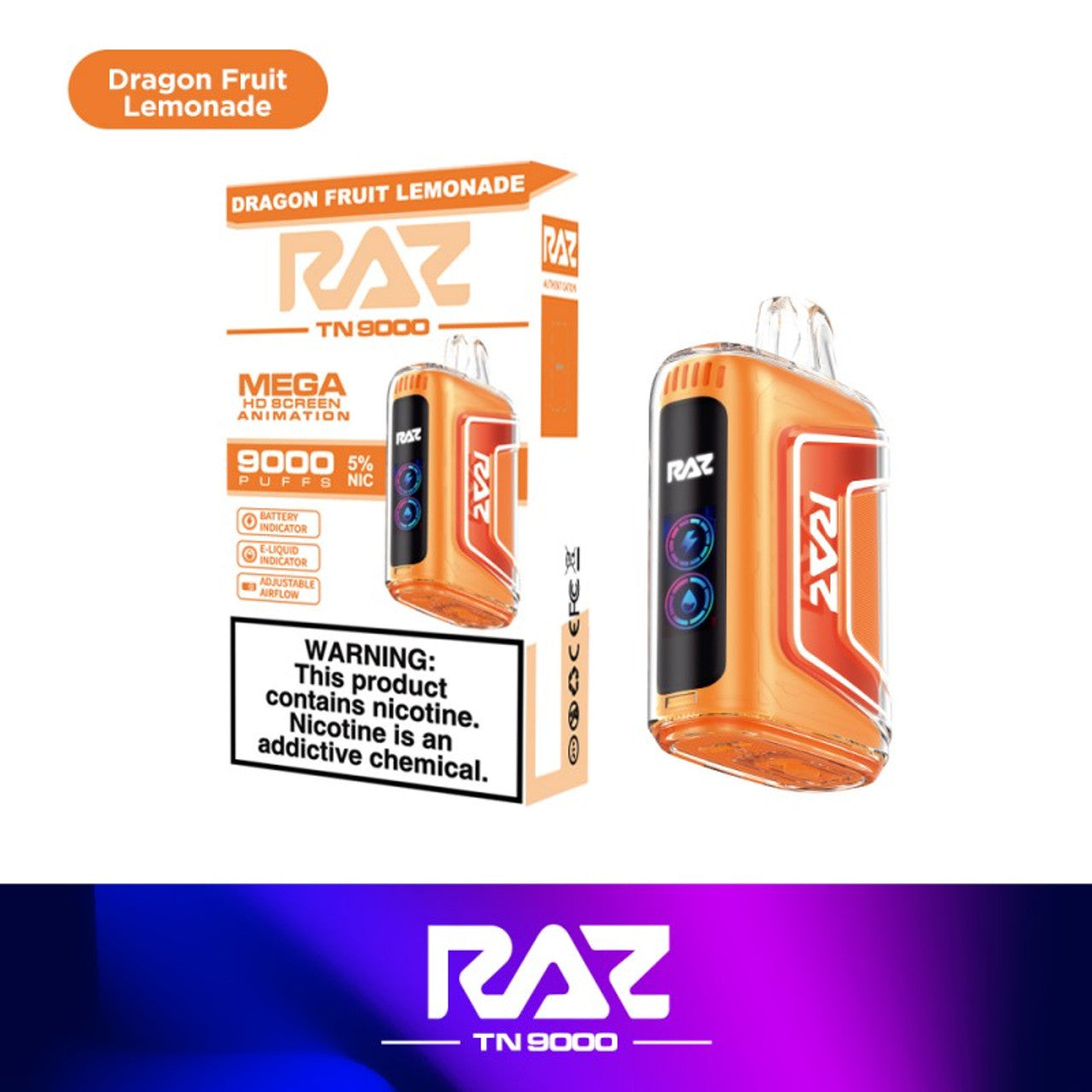 elf bar vape uk Dragon Fruit Lemonade - Raz TN9000 main image 1