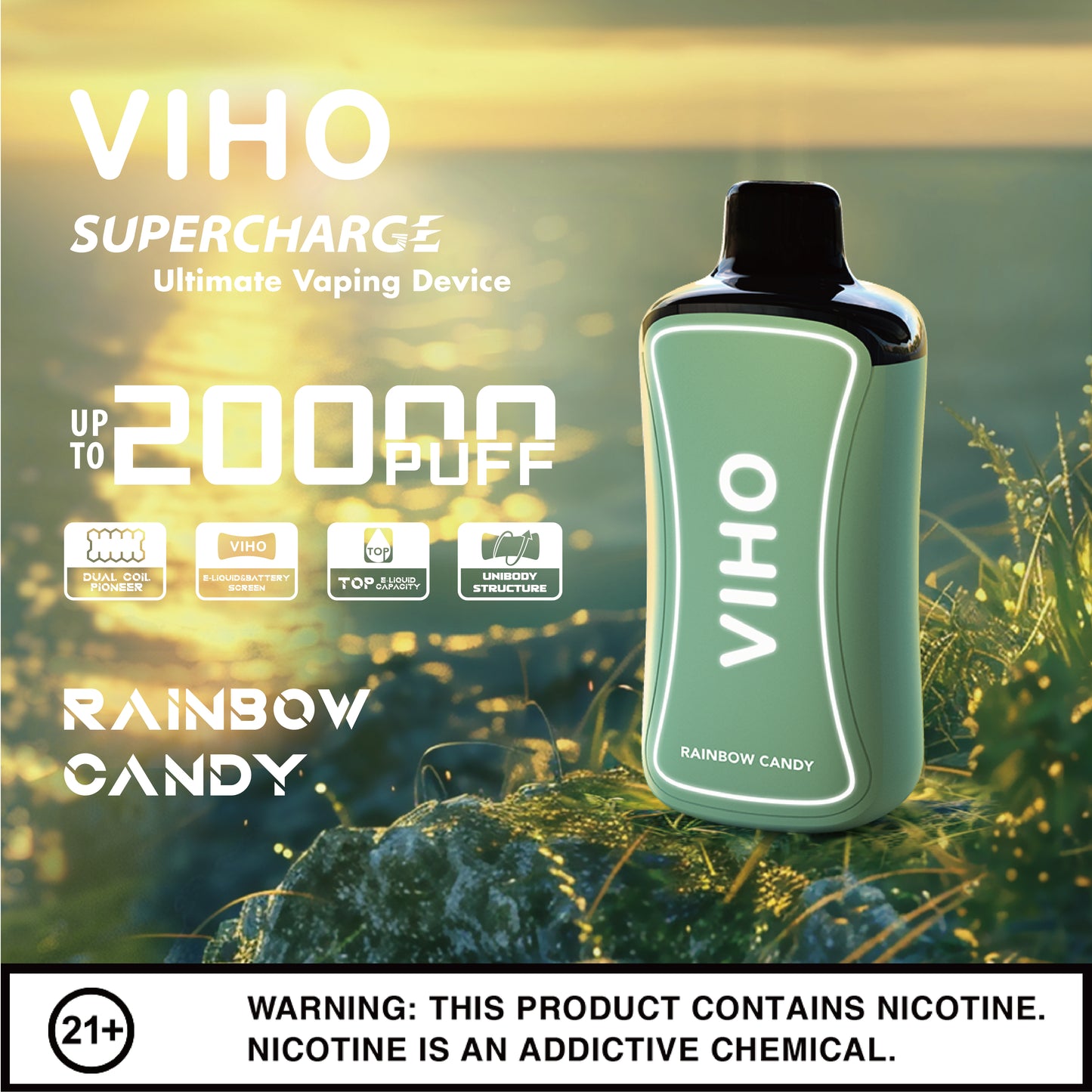 VIHO Supercharge 20k - Rainbow Candy