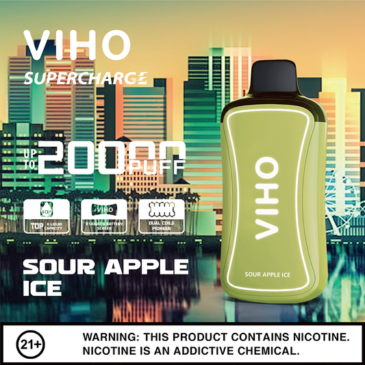 VIHO Supercharge 20k - Sour Apple Ice