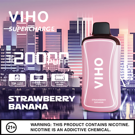 VIHO Supercharge 20k - Strawberry Banana