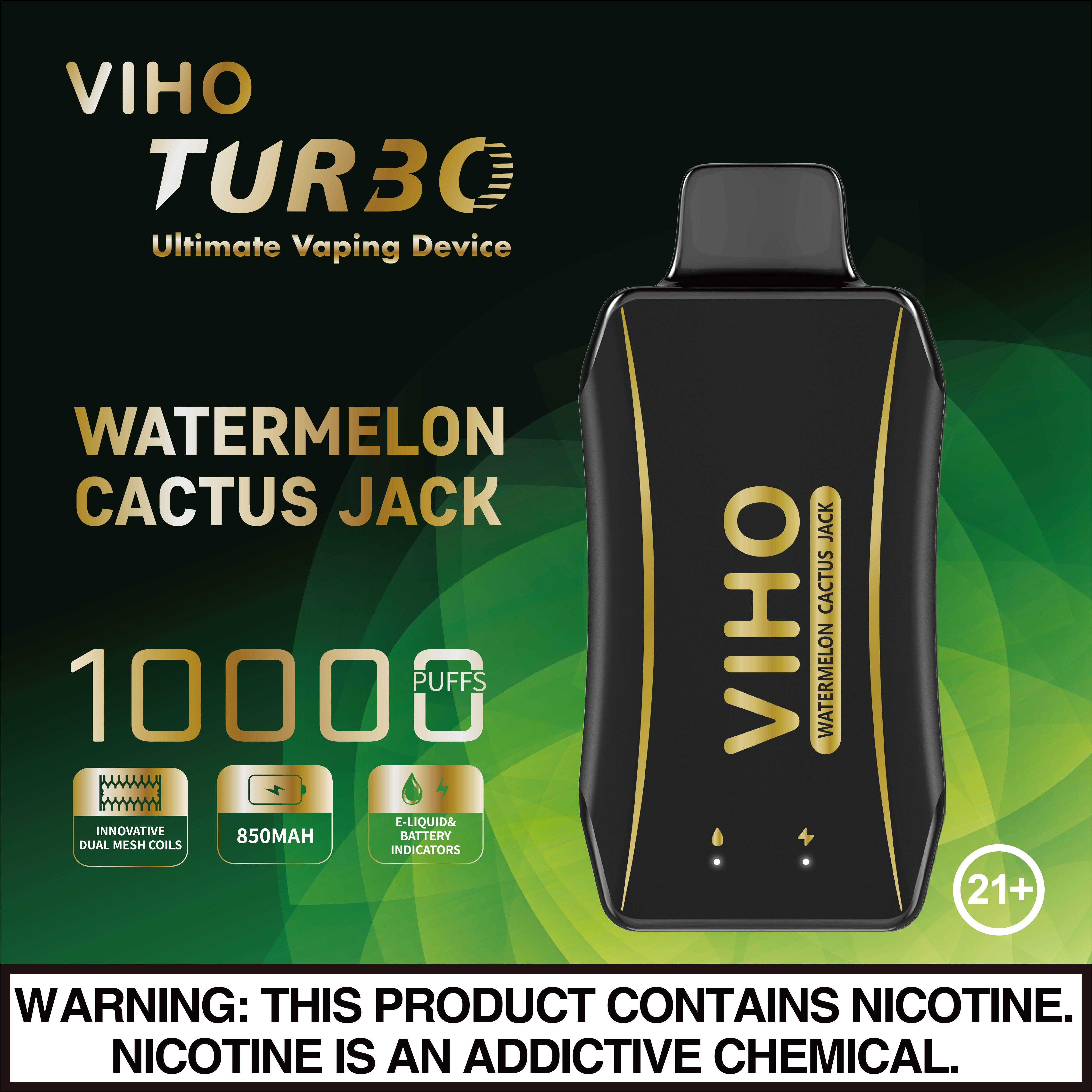 VIHO Turbo 10k Watermelon Cactus Jack America's No.1 Online Vape