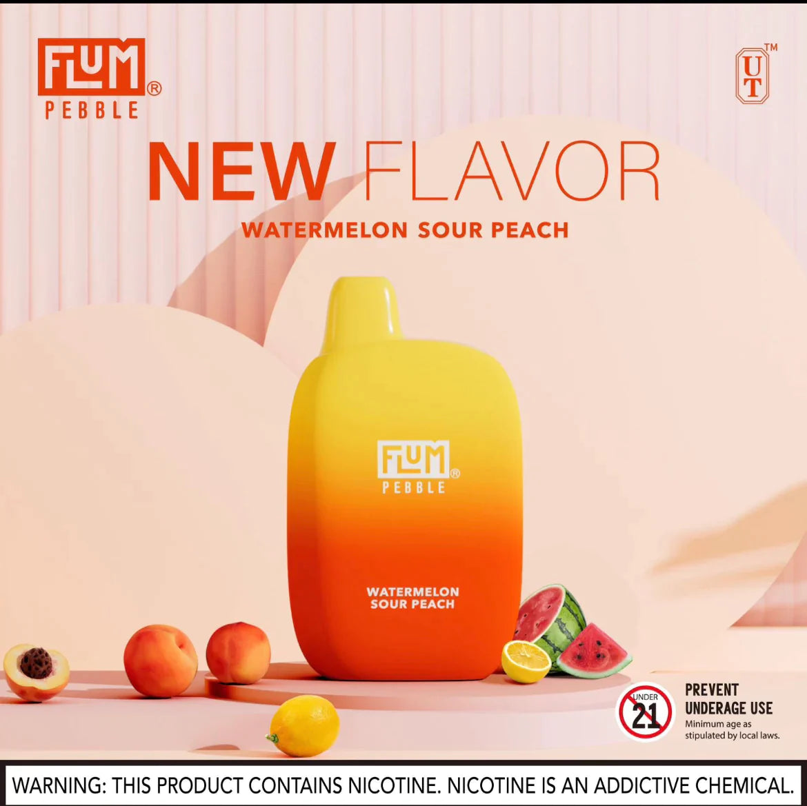 FLUM Pebble - Watermelon Sour Peach