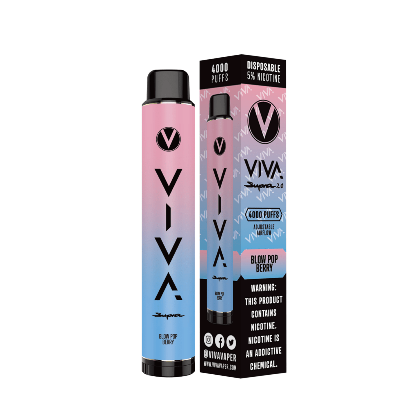 VIVA SUPRA BLOW POP BERRY 4000 PUFF DISPOSABLE - PRICE POINT NY