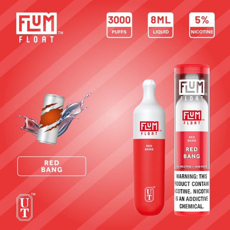 FLUM FLOAT RED BANG 3000 PUFF DISPOSABLE - PRICE POINT NY