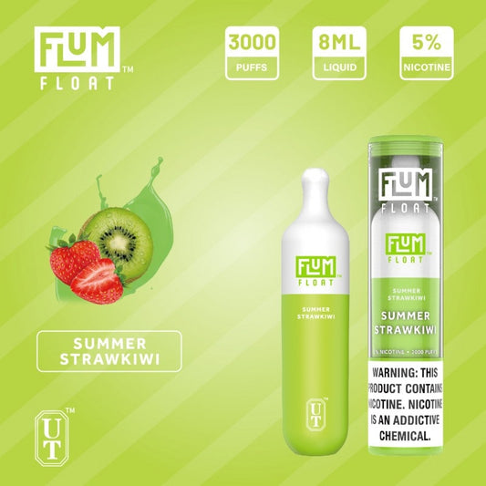 FLUM FLOAT SUMMER STRAW KIWI 3000 PUFF DISPOSABLE - PRICE POINT NY