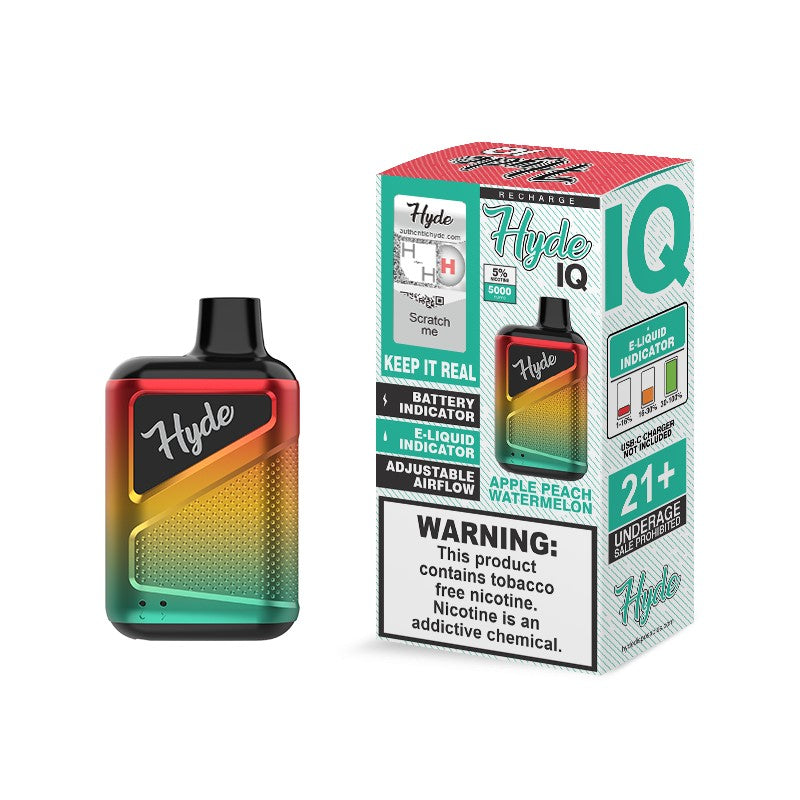 HYDE IQ APPLE PEACH WATERMELON 5000 PUFF DISPOSABLE DEVICE | PRICE POINT NY