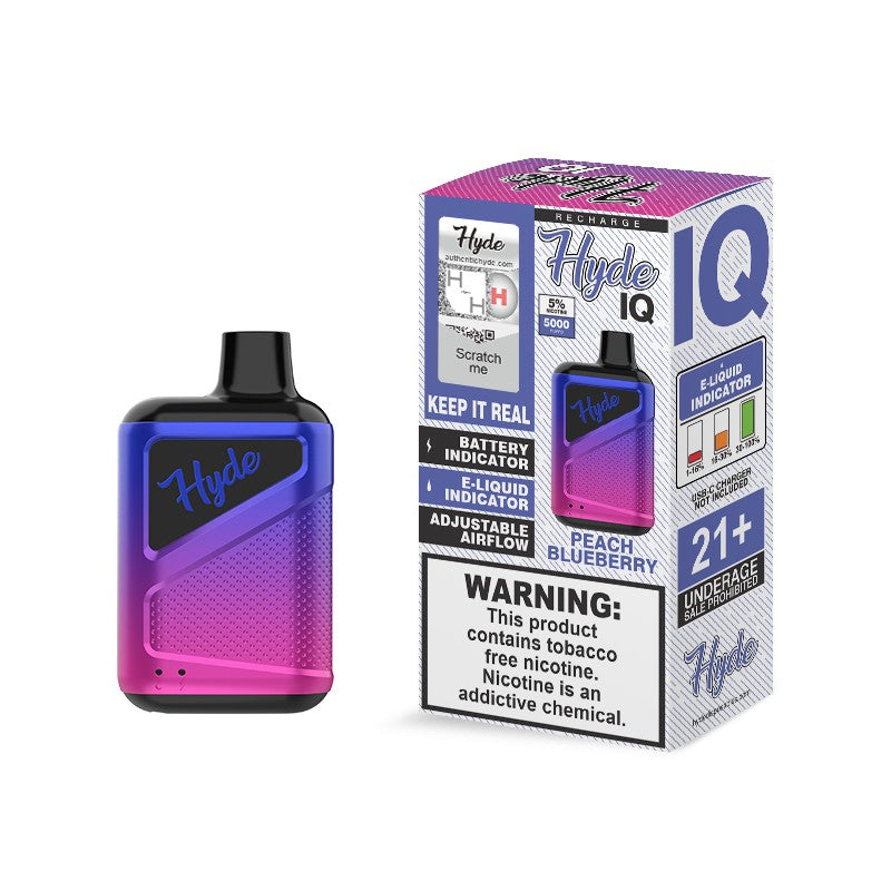 HYDE IQ PEACH BLUEBERRY 5000 PUFF DISPOSABLE | PRICE POINT NY