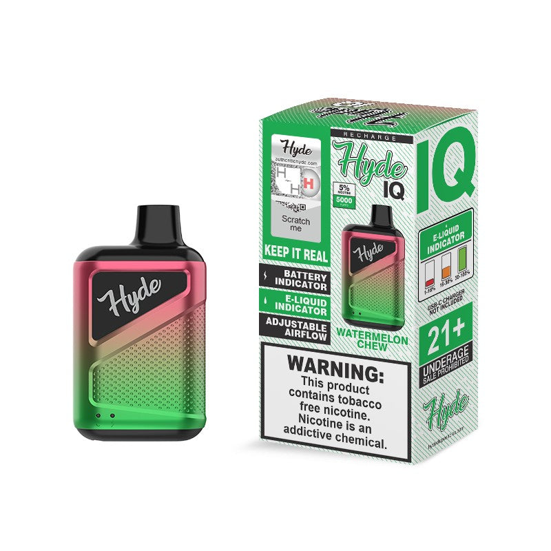 HYDE IQ WATERMELON CHEW 5000 PUFF DISPOSABLE | PRICE POINT NY