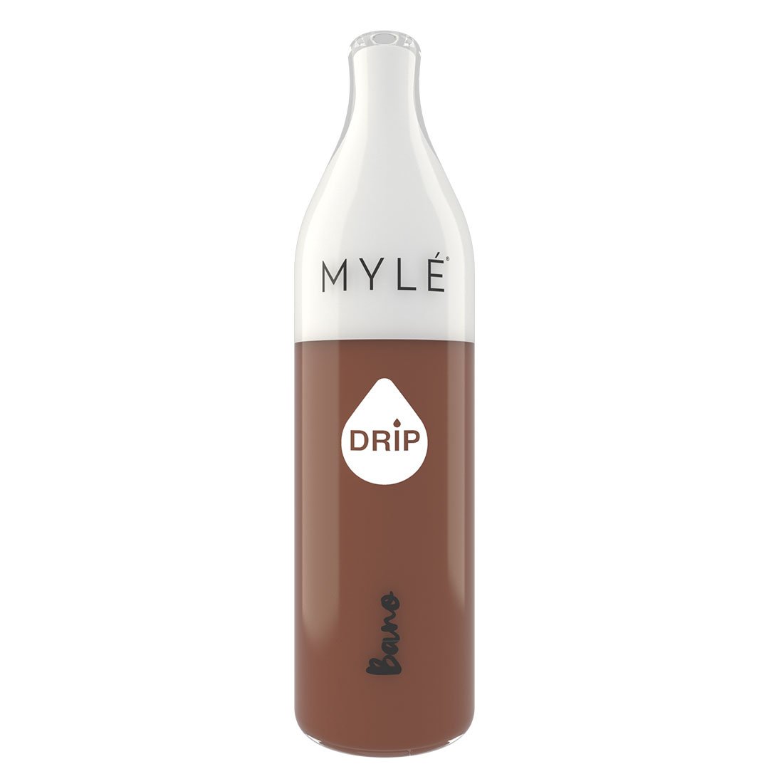 MYLE DRIP DISPOSABLE UPRIGHT BOTTLE PRODUCT SHOT - BANO | 2000 PUFFS | PRICE POINT NY