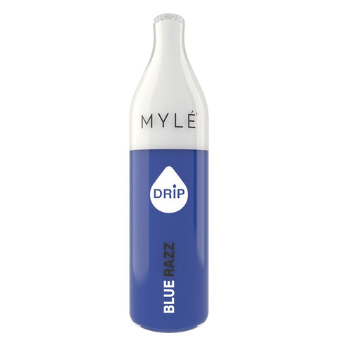 MYLE DRIP DISPOSABLE UPRIGHT BOTTLE PRODUCT SHOT - BLUE RAZZ | 2000 PUFFS | PRICE POINT NY