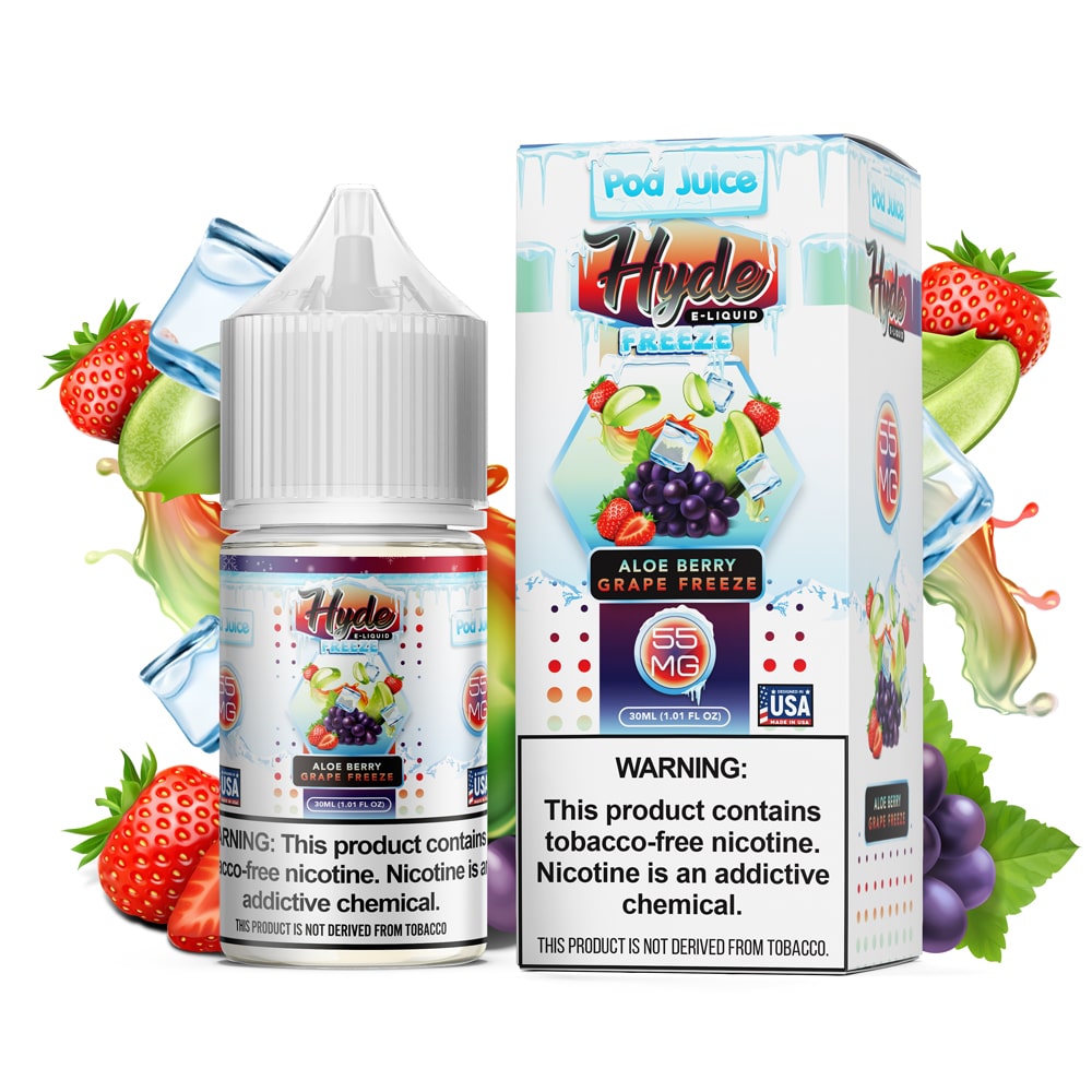 Pod Juice x Hyde TFN Salt Nic - Aloe Berry Grape Frz | America's Vape Shop Price Point NY Pod Juice x Hyde TFN Salt Nic - Aloe Berry Grape Frz | America's Vape Shop Price Point NY
