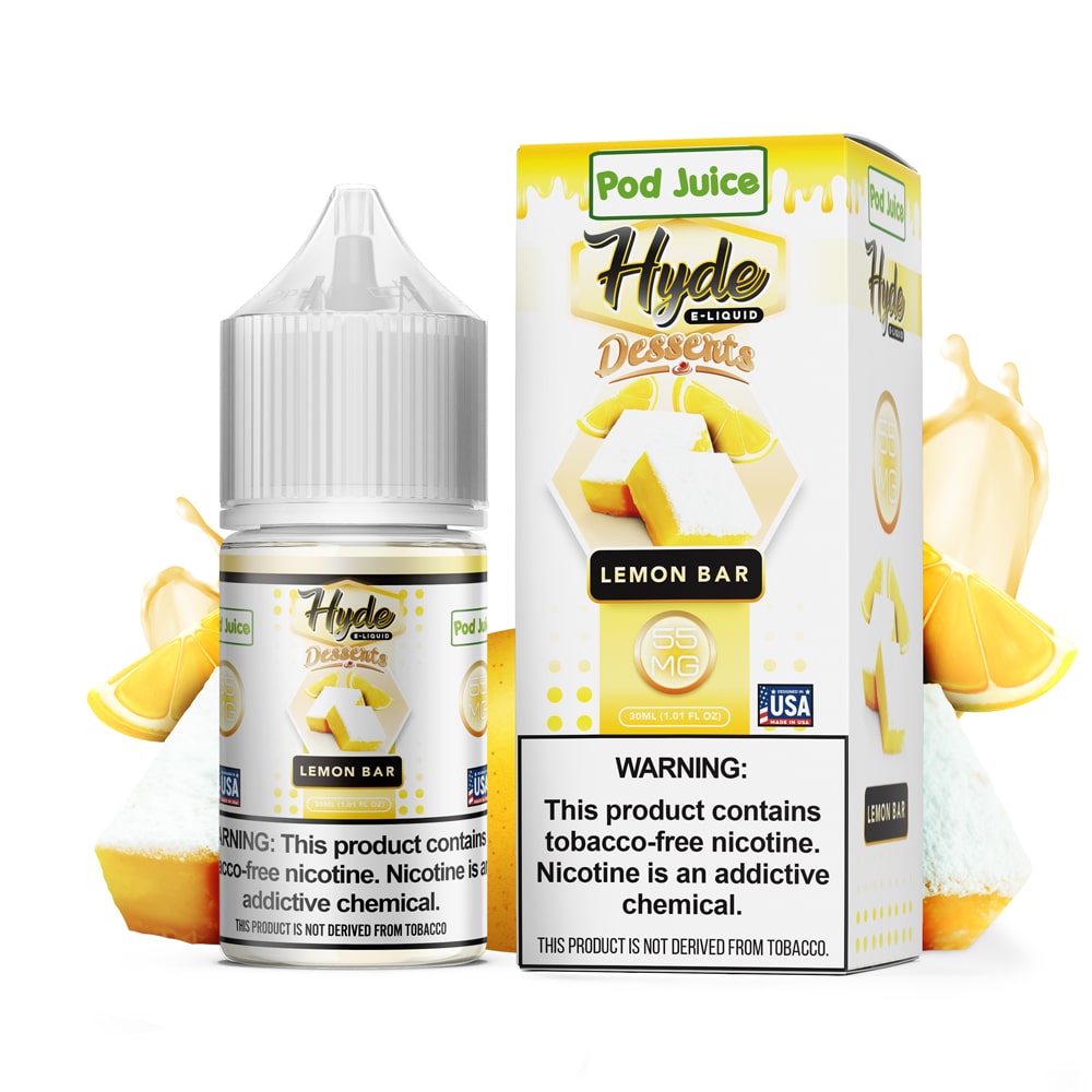 Pod Juice x Hyde TFN Salt Nic - Lemon Bar | America's No.1 Vape Shop Price Point NY Pod Juice x Hyde TFN Salt Nic - Lemon Bar | America's No.1 Vape Shop Price Point NY
