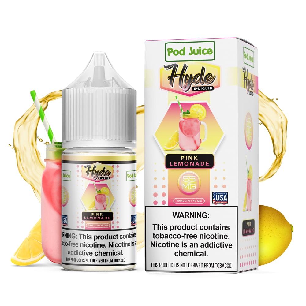 Pod Juice x Hyde TFN Salt Nic - Pink Lemonade | America's Vape Shop Price Point NY Pod Juice x Hyde TFN Salt Nic - Pink Lemonade | America's Vape Shop Price Point NY