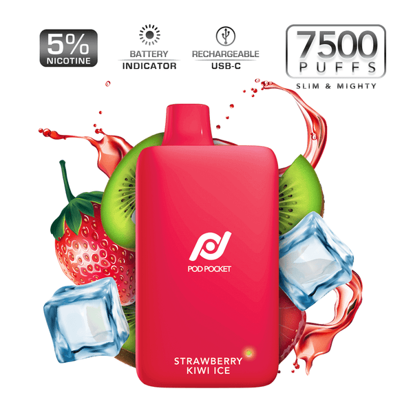 Pod Pocket 7500 - Strawberry Kiwi Ice