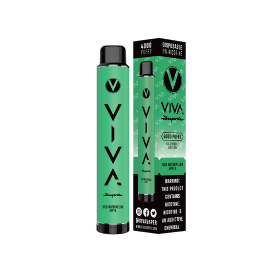 VIVA SUPRA ICED WATERMELON APPLE 4000 PUFFS DISPOSABLE - PRICE POINT NY