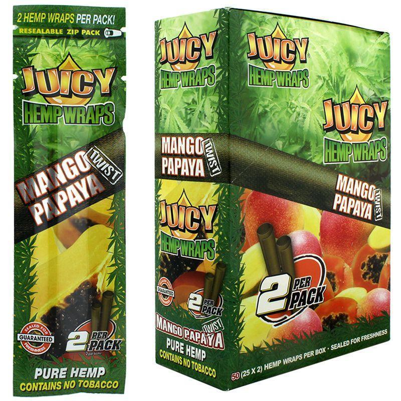 Hemp Wraps - Juicy Hemp Wraps (2pc) Mango Papaya (Full Box Of 25)