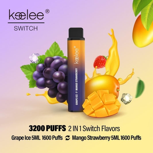 keelee Switch 2-in-1 Disposable Device - Grape Ice & Mango Strawberry | Price Point NY