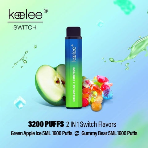 keelee Switch 2-in-1 Disposable Device - Green Apple Ice & Gummy Bear | Price Point NY