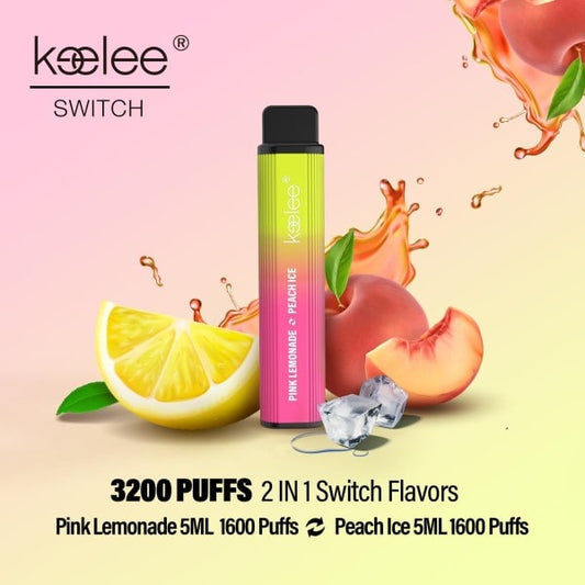 keelee Switch 2-in-1 Disposable Device - Pink Lemonade & Peach Ice | Price Point NY